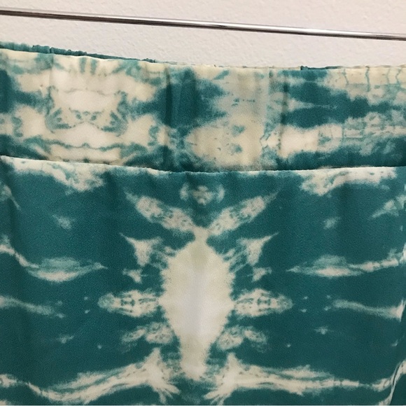 Maje Cameleon Skirt 38 tie dye teal green cream off white - Picture 6 of 11